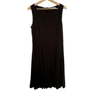 LOFT dark gray women's dress sleeveless circle skirt women's size 12 rayon blend
